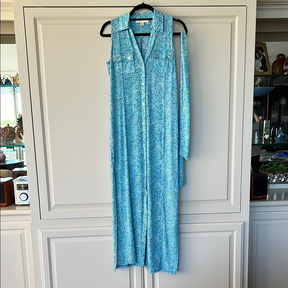 Michael Kors Teal Paisley Dress